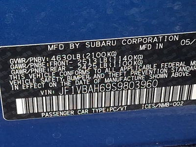 2025 Subaru WRX Premium