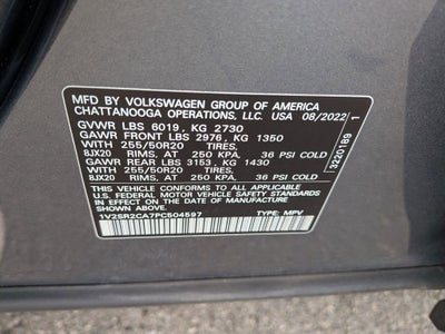 2023 Volkswagen Atlas 3.6L V6 SEL R-Line