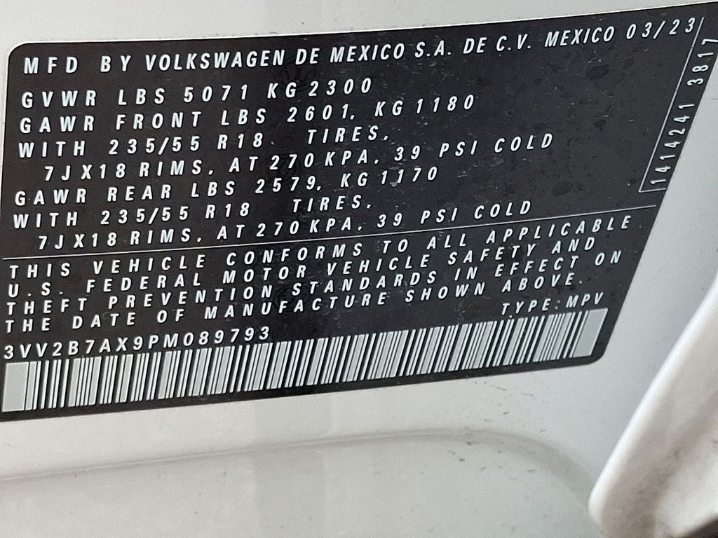 2023 Volkswagen Tiguan 2.0T SE