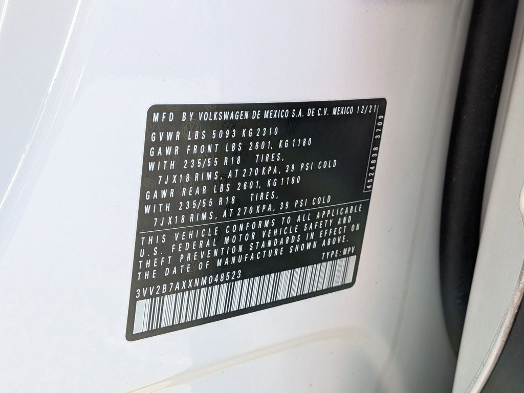 2022 Volkswagen Tiguan 2.0T SE