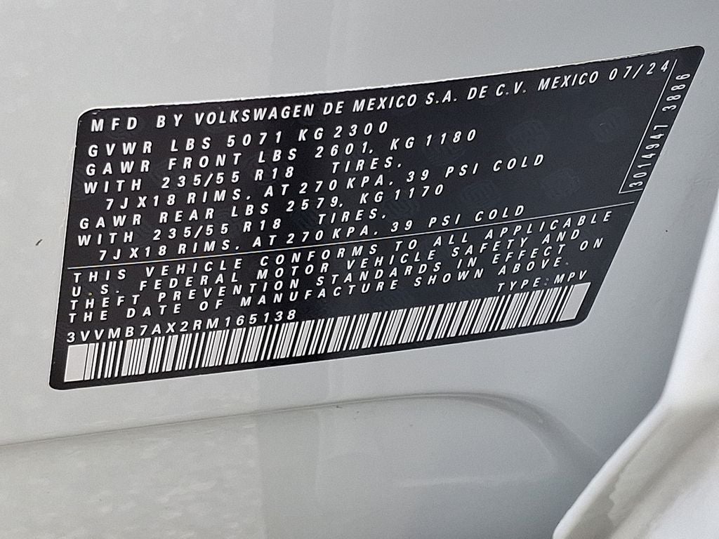 2024 Volkswagen Tiguan 2.0T SE