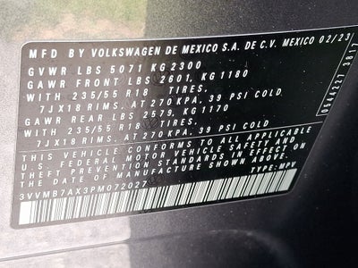 2023 Volkswagen Tiguan 2.0T SE