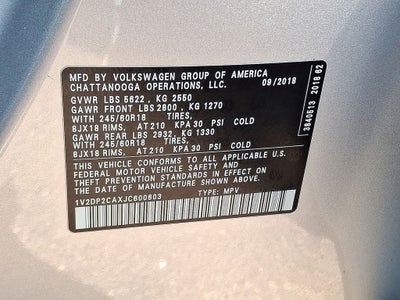 2018 Volkswagen Atlas 2.0T SE w/Technology