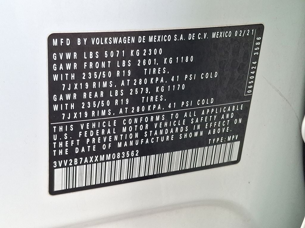 2021 Volkswagen Tiguan 2.0T SEL