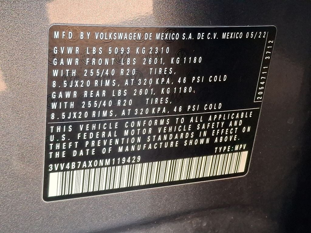 2022 Volkswagen Tiguan 2.0T SEL R-Line