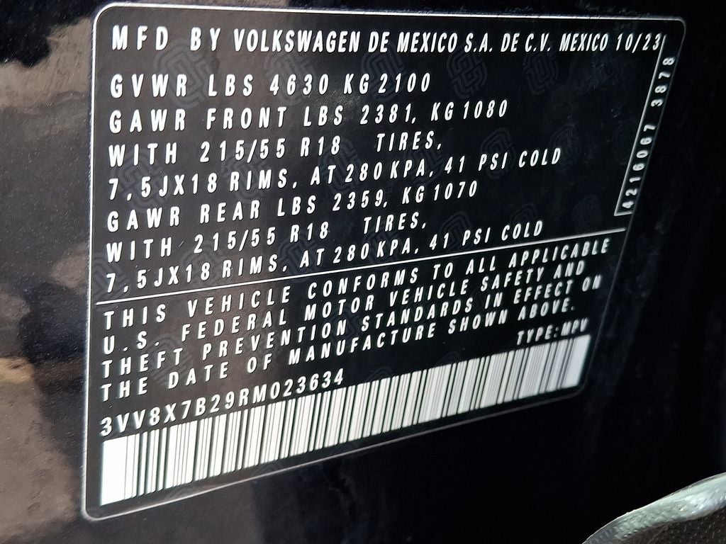 2024 Volkswagen Taos 1.5T S