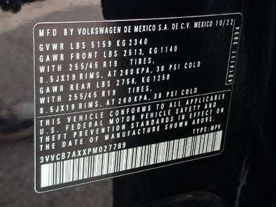 2023 Volkswagen Tiguan 2.0T SE R-Line Black