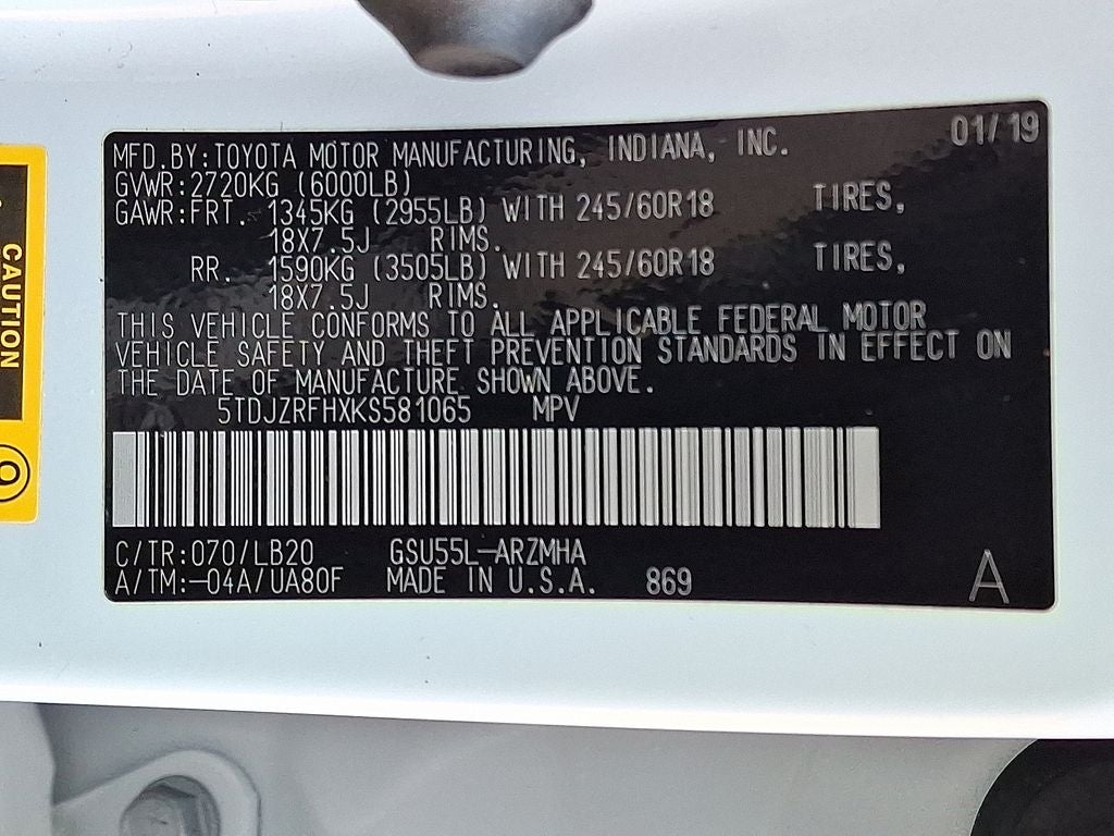 2019 Toyota Highlander XLE