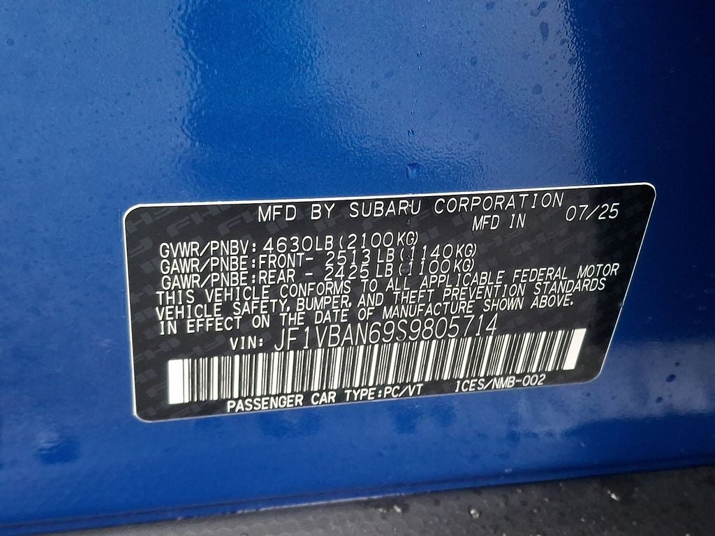 2025 Subaru WRX Limited