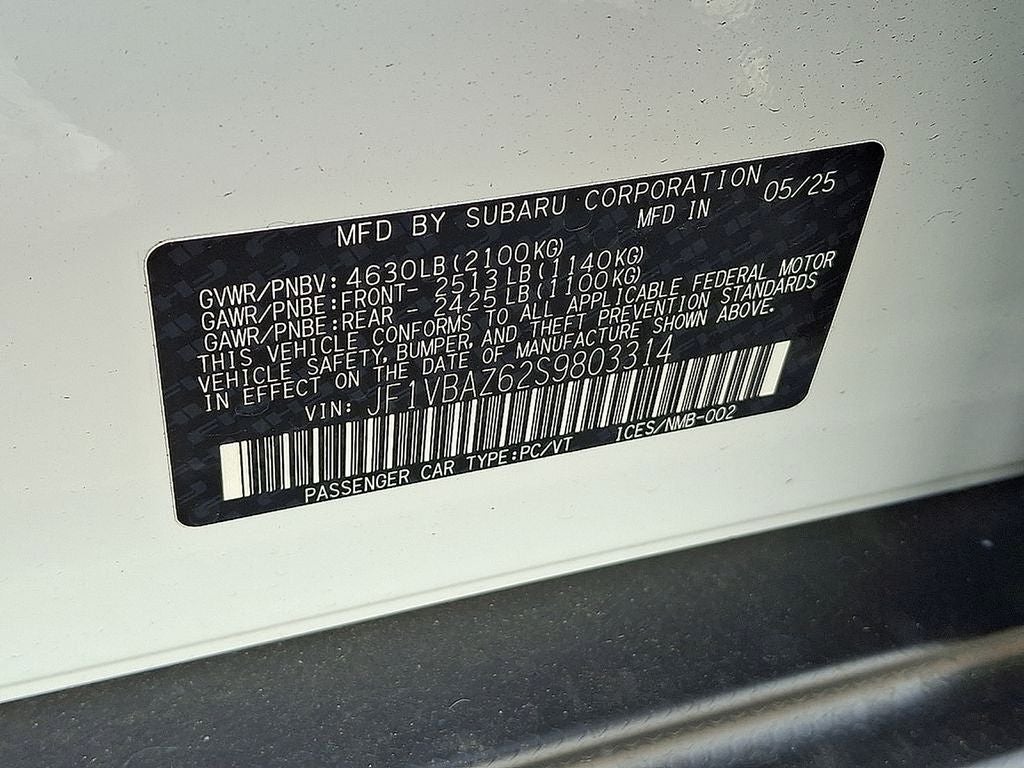2025 Subaru WRX tS